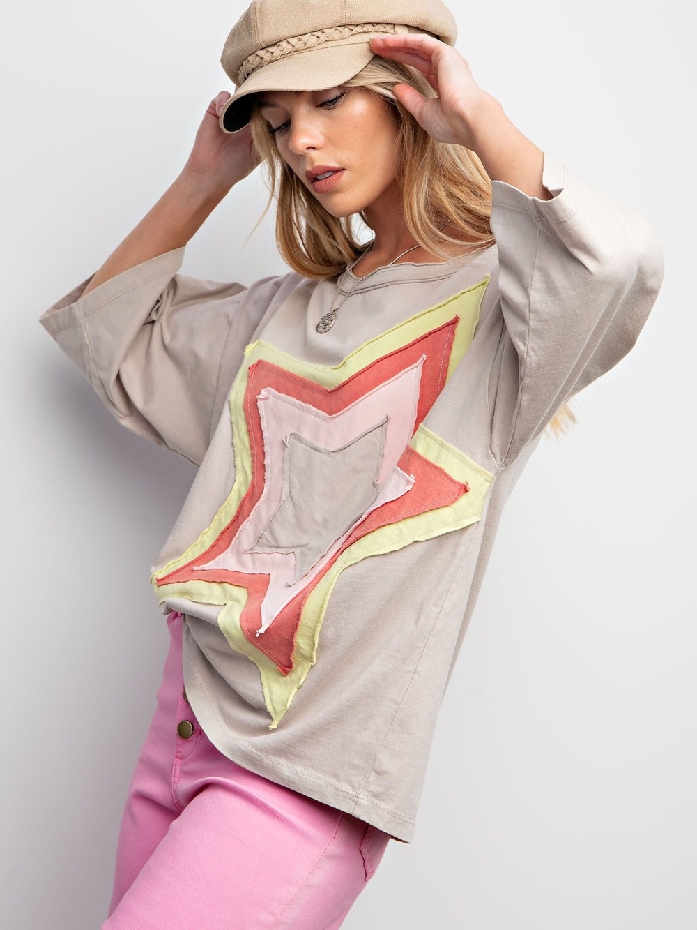 Easel Star Patchwork Top